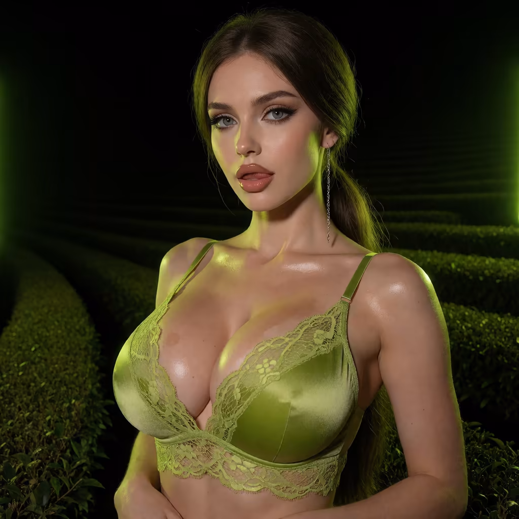 ai porn microseries — a character portrait shot in a teafield setting